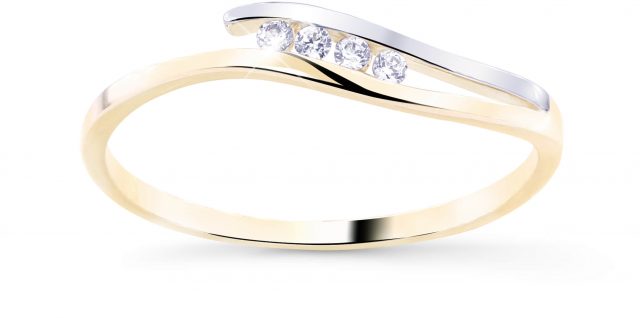 Cutie Diamonds Krásný bicolor prsten ze zlata s brilianty DZ8026-00-X-1 