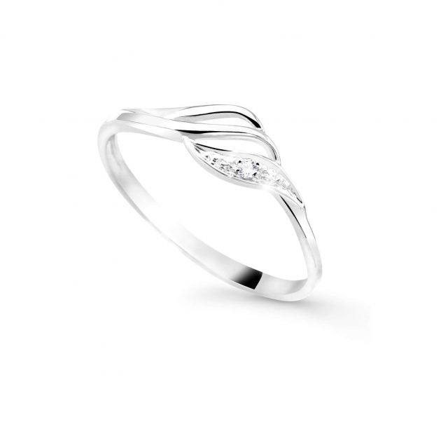 Cutie Diamonds Půvabný prsten z bílého zlata s briliantem DZ8023-00-X-2 