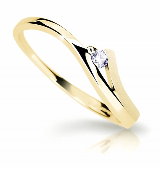 Cutie Diamonds Půvabný prsten ze žlutého zlata s briliantem DZ6818-1718-00-X-1 