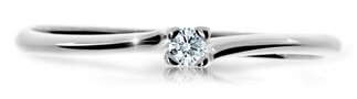 Cutie Diamonds Třpytivý prsten z bílého zlata s briliantem DZ6733-2948-00-X-2 