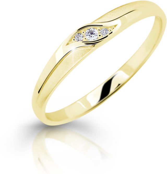 Cutie Jewellery Něžný zásnubní prsten ze žlutého zlata Z6815–2844-10-X-1 