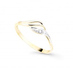 Cutie Jewellery Půvabný zlatý prsten se zirkony Z8023–10-X-1 