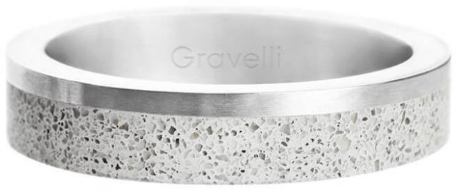 Gravelli Betonový prsten Edge Slim ocelová/šedá GJRUSSG021 