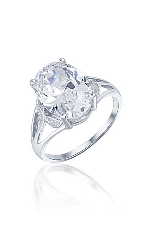JVD Luxusní stříbrný prsten s čirým zirkonem SVLR0308XF3BI 