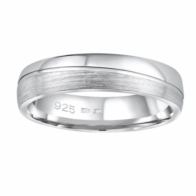 Silvego Snubní stříbrný prsten Glamis pro muže i ženy QRD8453M 