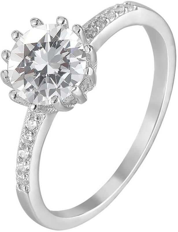 Beneto Stříbrný prsten s krystaly AGG206 