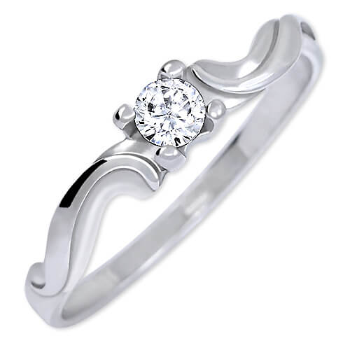 Brilio Silver Něžný zásnubní prsten 426 001 00495 04 