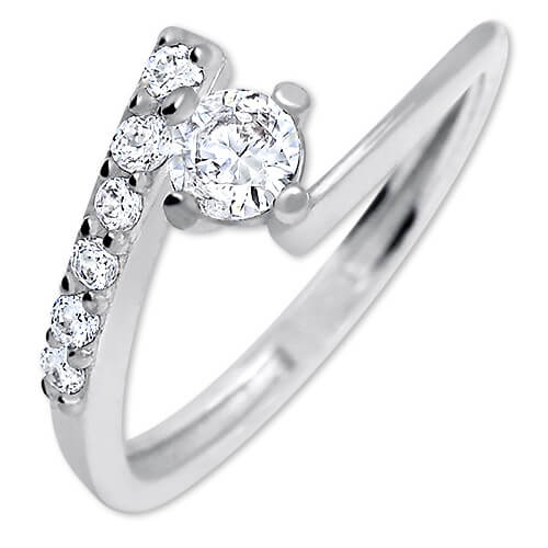 Brilio Silver Pěkný zásnubní prsten 426 001 00435 04 