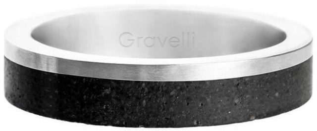 Gravelli Betonový prsten Edge Slim ocelová/antracitová GJRUSSA0021 