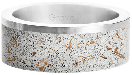 Gravelli Netradiční betonový prsten Edge Fragments Edition měděná/šedá GJRUFCG002 