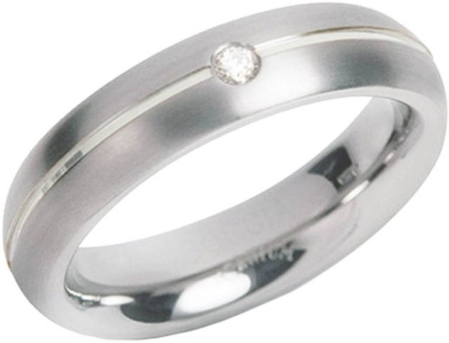 Boccia Titanium Titanový snubní prsten s diamantem 0130-05 