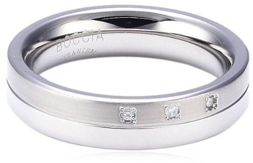 Boccia Titanium Titanový snubní prsten s diamanty 0129-03 