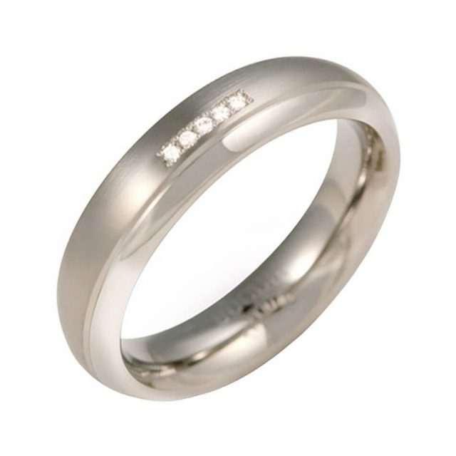 Boccia Titanium Titanový snubní prsten s diamanty 0130-09 