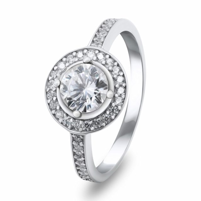 Brilio Silver Stříbrný zásnubní prsten RI025W 