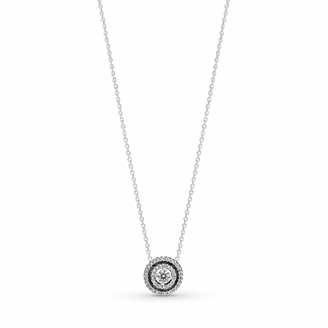 PANDORA náhrdelník Třpytivá dvojitá aureola 399414C01