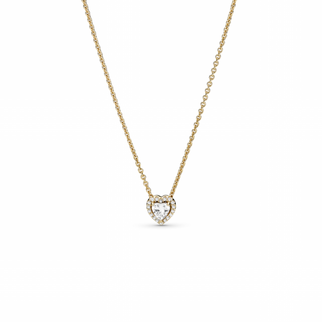 PANDORA náhrdelník zlatý Vyvýšené srdce 359520C01