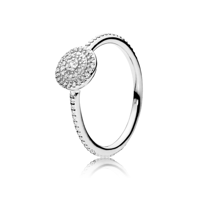 PANDORA prsten Zářivá elegance 190986CZ