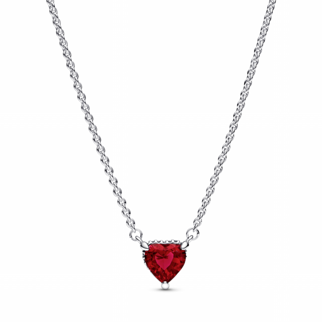 PANDORA náhrdelník Třpytivé srdce a aureola 392542C01