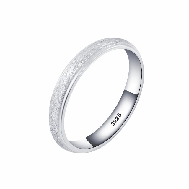 OLIVIE Snubní stříbrný prsten STRIPES 7474