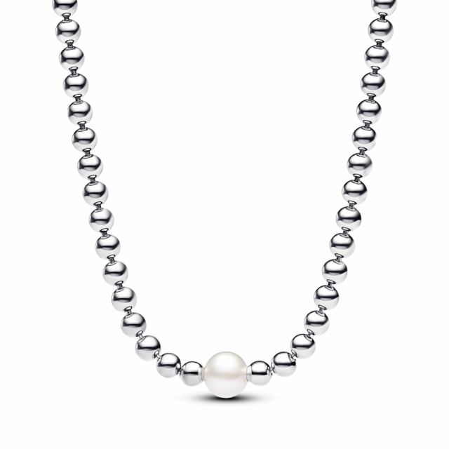 PANDORA náhrdelník Perla a kuličky 393176C01
