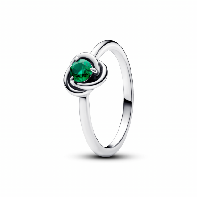 PANDORA prsten Zelený kruh věčnosti 192993C05