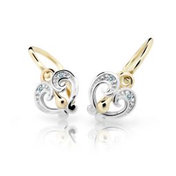 Dětské náušnice Danfil C2211 ze žlutého zlata