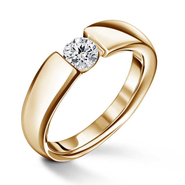 Diona | Zásnubní prsten se středovým diamantem 0.400ct, žluté zlato