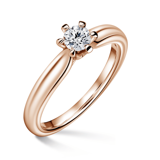 Florence | Zásnubní prsten se středovým diamantem 0.25 ct, růžové zlato