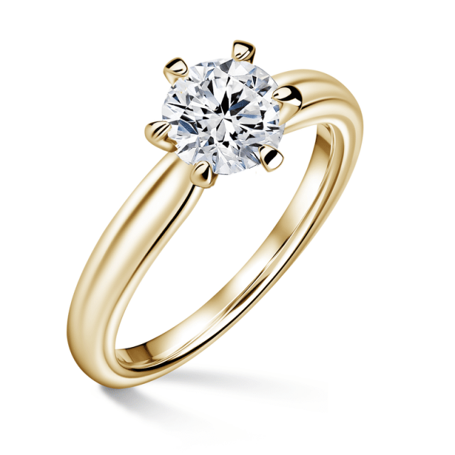 Florence | Zásnubní prsten se středovým diamantem 0.900ct, žluté zlato
