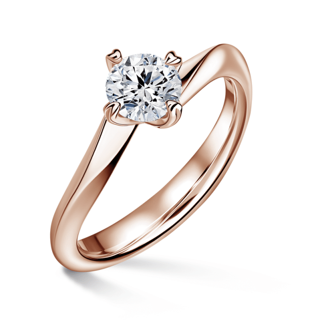 Freya | Zásnubní prsten se středovým diamantem 0.900ct, růžové zlato