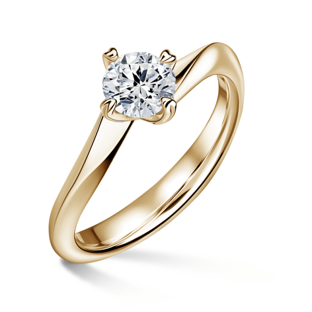 Freya | Zásnubní prsten se středovým diamantem 0.900ct, žluté zlato