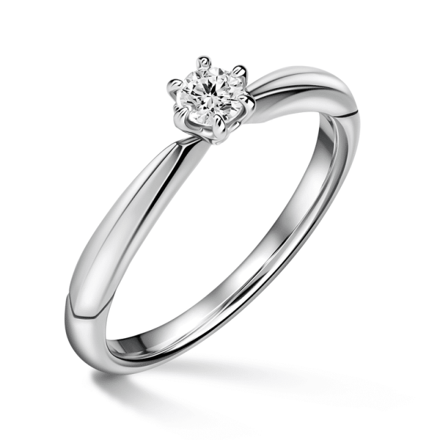 Minerva | Zásnubní prsten se středovým diamantem 0.180 ct, bílé zlato