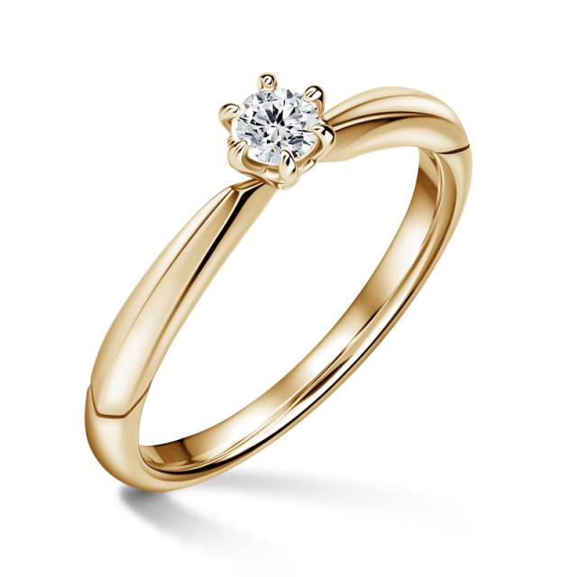 Minerva | Zásnubní prsten se středovým diamantem 0.180 ct, žluté zlato