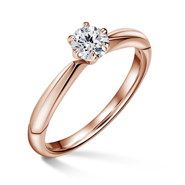 Minerva | Zásnubní prsten se středovým diamantem 0.400ct, růžové zlato