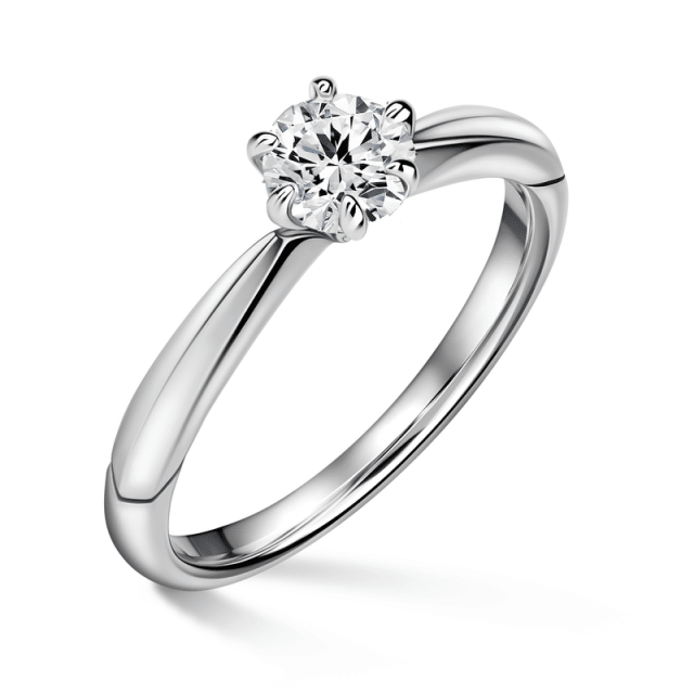 Minerva | Zásnubní prsten se středovým diamantem 0.0 ct, bílé zlato