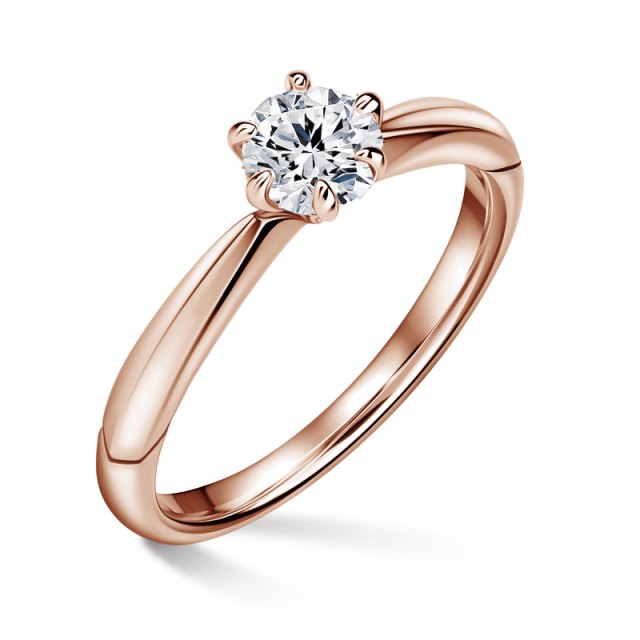 Minerva | Zásnubní prsten se středovým diamantem 0.0ct, růžové zlato