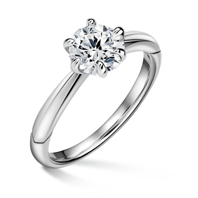 Minerva | Zásnubní prsten se středovým diamantem 0.900 ct, bílé zlato