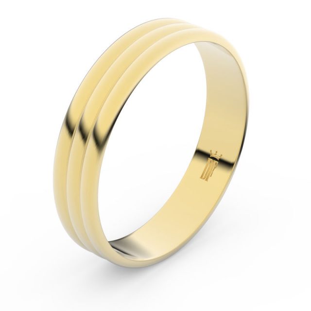 Zlatý snubní prsten FMR 4J ze žlutého zlata