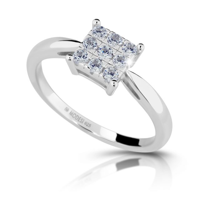 Modesi Stříbrný prsten s kubickými zirkony M01311