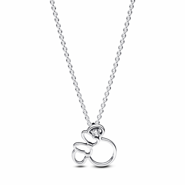 PANDORA Krátký náhrdelník Disney Silueta Minnie Mouse 393187C01