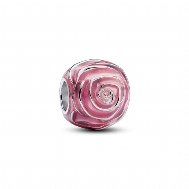 PANDORA přívěsek Rozkvetlá Růžová růže 793212C01