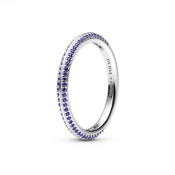 PANDORA prsten Modré pavé 48