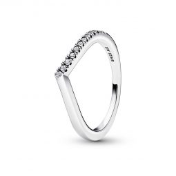 PANDORA prsten Timeless Třpytivá polovina přání