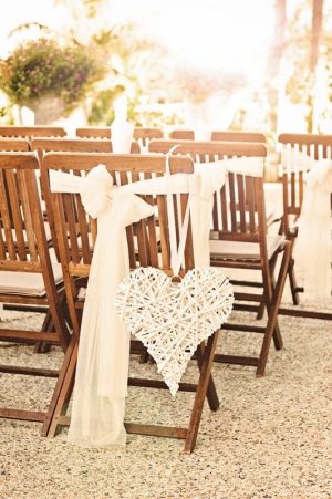 Dekorace svatební židle