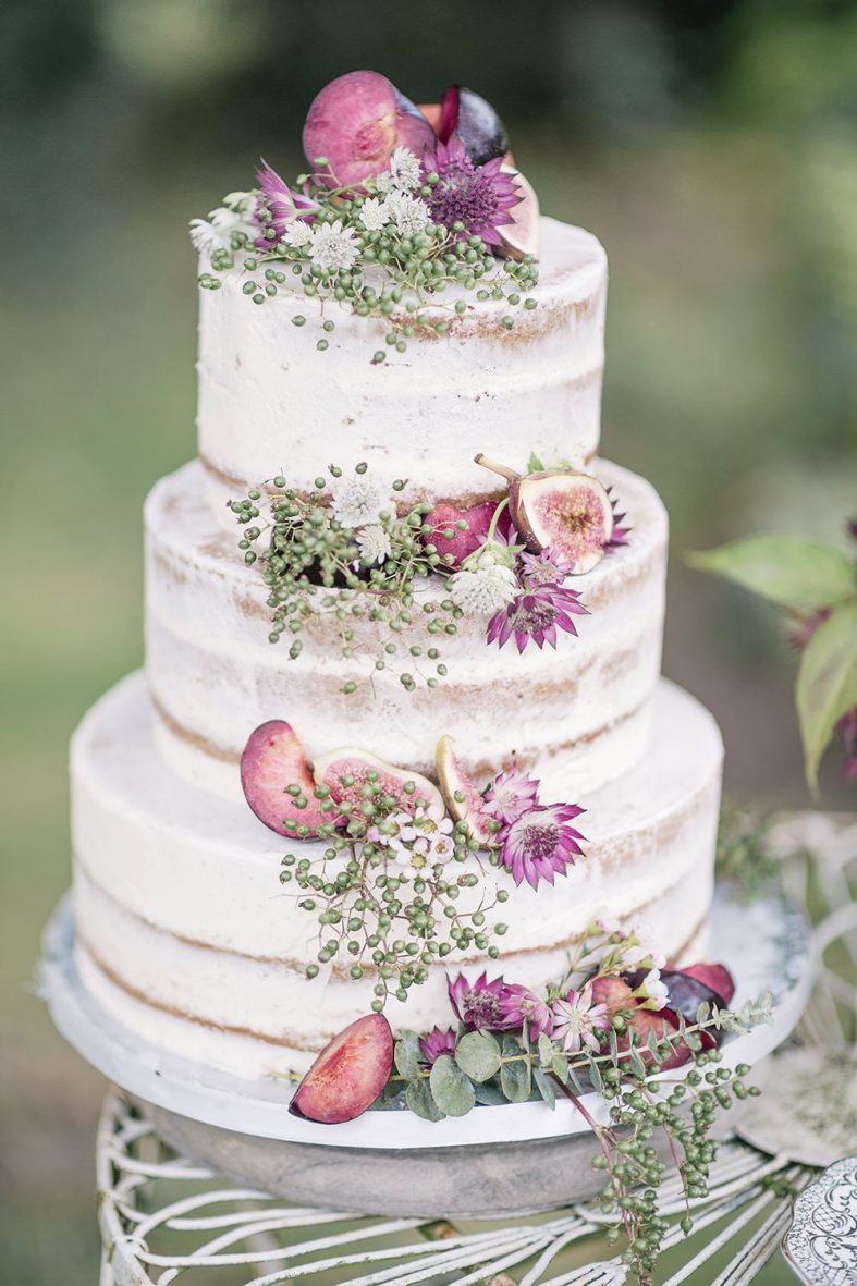 Patrový nahý svatební dort