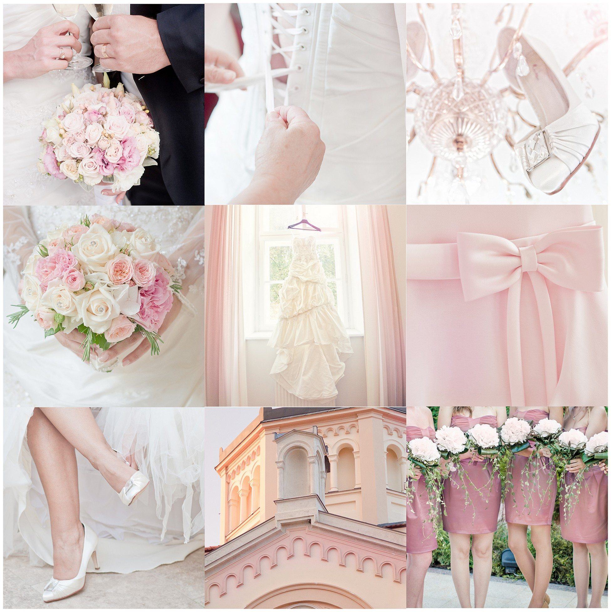 Světle růžovo-béžová svatba